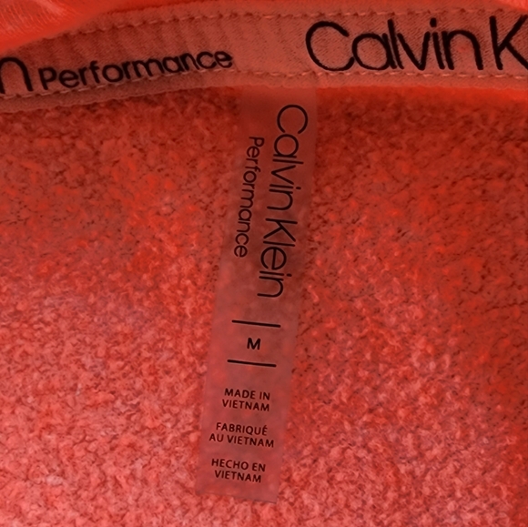 Calvin Klein Performance Half Zip Pull Over Front Pocket Pink Size Medium - Picture 5 of 8